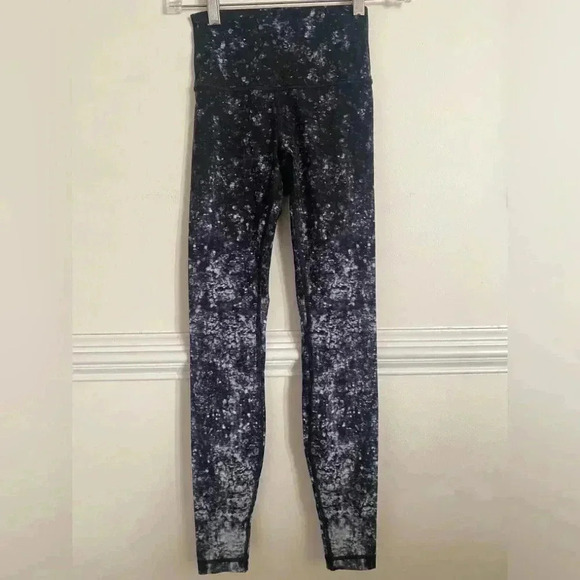 Lululemon Wunder Under Hi- Rise Tight Nulux Multi Black Style # W5AQOS Size 4 - Picture 4 of 7